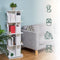 Draaibare boekenkast - 4 etages - 125,5 x 39 x 39 cm - wit