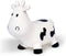 BS Toys Springkoe - Jumpbal - Skippybal koe - Zithoogte 27cm - Wit/Zwart