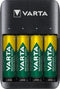 Varta USB Batterijlader QUATRO 57652 - Laadt 2 of 4 AA/AAA Ni-MH batterijen - Inclusief 4x AA 2100 mAh (4 stuks)