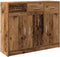 vidaXL - Dressoir - 91x28x75 - cm - bewerkt - hout - oud - houtkleurig