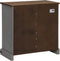 vidaXL - Dressoir - HALDEN - met - schuifdeur - 80x40x80 - cm - massief - hout - grijs