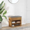 vidaXL - Schoenenbank - 62x32x50 - cm - bewerkt - hout - artisanaal - eikenkleur