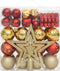 vidaXL - 70-delige - Kerstballenset - goud - en - rood