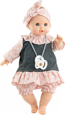 Paola Reina pop Sonia Roze/Jeans met geluid (mechanisme) 36cm