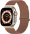 imoshion Magnetisch lederen bandje - Geschikt voor Apple Watch 1, 2, 3, 4, 5, 6, 7, 8, 9, 10, SE, Ultra (2) - 44/45/46/49 mm - Bruin - One Size