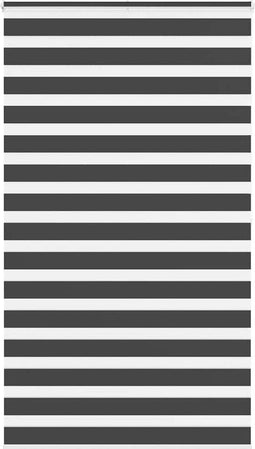 vidaXL - Zebra - rolgordijn - 125x200 - cm - stofbreedte - 120,9 - cm - zwart