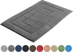 AKSA Home® Badmat 50x80 cm - Douchemat antislip - Badmat antislip - Badkamermat - Donkergrijs
