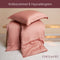 Coco & Cici - Tencel Sateen Dekbedovertrek 140 x 200 cm - 1 Persoons Beddengoed - Terra Roze - Lyocell - Hypoallergeen & Extra Zacht - 1 Kussensloop (60x70)