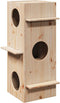 vidaXL - Kattenhuis - 43x43x90 - cm - massief - grenenhout - wasbruin