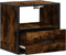vidaXL - Nachtkastje - wandgemonteerd - 40x31x39,5 - cm - gerookt - eikenkleurig