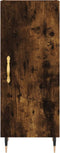 vidaXL - Dressoir - 34,5x34x90 - cm - bewerkt - hout - gerookt - eiken