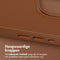 Accezz iPhone 15 Pro - Leren Hoesje MagSafe - Verhoogde randen Sienna Brown