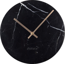 Zuiver Marble Time Klok/ Wandklok Rond Marmer Zwart