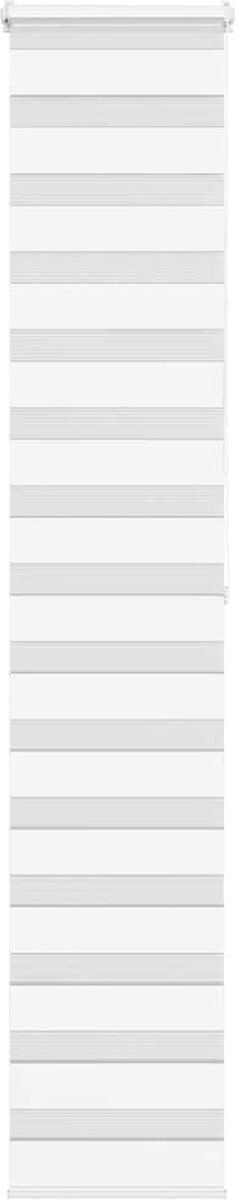 vidaXL - Zebra - rolgordijn - 45x200 - cm - stofbreedte - 40,9 - cm - polyester - wit
