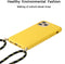 Lunso - Backcover hoes met koord - Geschikt voor iPhone 12 / Geschikt voor iPhone 12 Pro - Geel