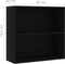 vidaXL Boekenkast met 2 schappen 80x30x76,5 cm spaanplaat zwart