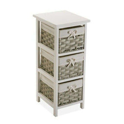 Multifunctionele ladekast Versa Pompei 29 x 62 x 25 cm Wit