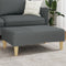 vidaXL - Voetenbank - 77x55x31 - cm - stof - donkergrijs