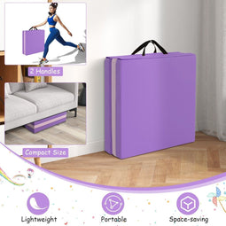 Coast Gymnastiekmat - Opvouwbaar - 180 x 60 x 5 cm - Roze + Paars
