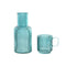 Waterfles Home ESPRIT Blauw Groen Kristal 1 L (2 Stuks)