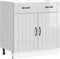 vidaXL - Keuken - onderkast - Lucca - bewerkt - hout - hoogglans - wit