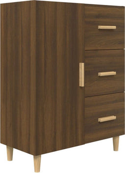 vidaXL - Dressoir - 69,5x34x90 - cm - bewerkt - hout - bruin - eikenkleur