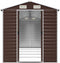 vidaXL - Tuinschuur - 191x470x198 - cm - gegalvaniseerd - staal - bruin