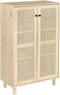 Astigarraga Sense - Wandkast - 2 deuren - Massief grenen - Rotan deuren - H:115,5cm x B:70,8cm x D:33cm