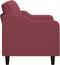 vidaXL - Tweezitsbank - 140 - cm - stof - wijnrood