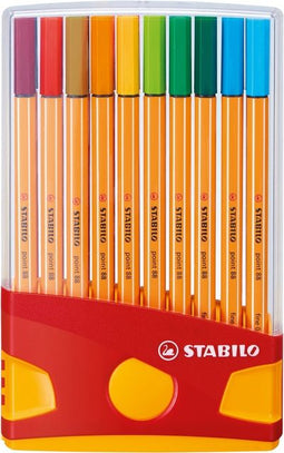 STABILO point 88 - Fineliner 0,4 mm - ColorParade - Set Met 20 Verschillende Kleuren