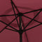 vidaXL - Parasol - met - metalen - paal - 300 - cm - bordeauxrood