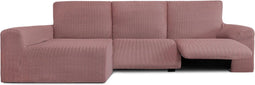 Hoes voor chaise longue met lange armleuning links Eysa JAZ Roze 180 x 120 x 360 cm