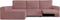 Hoes voor chaise longue met lange armleuning links Eysa JAZ Roze 180 x 120 x 360 cm