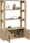 vidaXL - Dressoir - 80x30x119,5 - cm - bewerkt - hout - sonoma - eikenkleurig