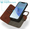 iMoshion Hoesje Geschikt voor iPhone 14 Hoesje Met Pasjeshouder - iMoshion Uitneembare 2-in-1 Luxe Bookcase - Bruin