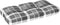 vidaXL - Palletkussen - ruitpatroon - 80x40x12 - cm - stof - ruitpatroon - grijs