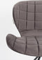 Zuiver OMG Velvet Eetkamerstoelen Grijs - Set van 2
