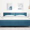 vidaXL - Hoofdbord - met - knopen, - Donkerblauw, - 180 - cm, - Fluweel