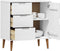 vidaXL - Dressoir - MOLDE - 76,5x40x80 - cm - massief - grenenhout - wit
