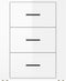 vidaXL - Nachtkastje - 50x36x60 - cm - bewerkt - hout - hoogglans - wit