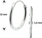 Glams oorringen - Ronde buis - Scharnier-sluiting - Zilver
