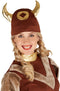 dressforfun - Vikingleidster S - kostuum jurk met cape riem hoed laarskappen bruin - 301354