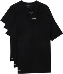 Lacoste Lounge Shirts Heren - Reguliere pasvorm - Zwart (3-pack)