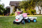 Falk Baby Rainbow Farm Ride-On - Meisjes - Wit Roze - Tractor