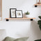 vidaXL - Wandschap - 60x10x2 - cm - onbehandeld - massief - eikenhout