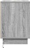 vidaXL - Nachtkastjes - met - LED-verlichting - (2 - stuks) - - - Grijs - Sonoma - 39x34,5x50 - cm