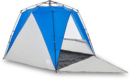 vidaXL - Strandtent - 4-persoons - waterdicht - snelontgrendeling - azuurblauw