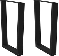 vidaXL - Eettafelpoten - 2 - st - V-vormig - 70x(72-73,3) - cm - staal - zwart