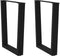 vidaXL - Eettafelpoten - 2 - st - V-vormig - 70x(72-73,3) - cm - staal - zwart
