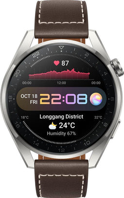 Huawei Watch 3 Pro - Smartwatch - eSIM - RVS (Bruin)